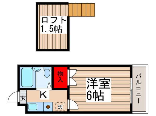 ベルメゾン（４－８）の物件間取画像